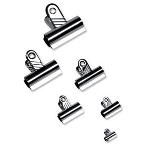 5 Star Grip Clips Metal Width 30mm Black [Pack